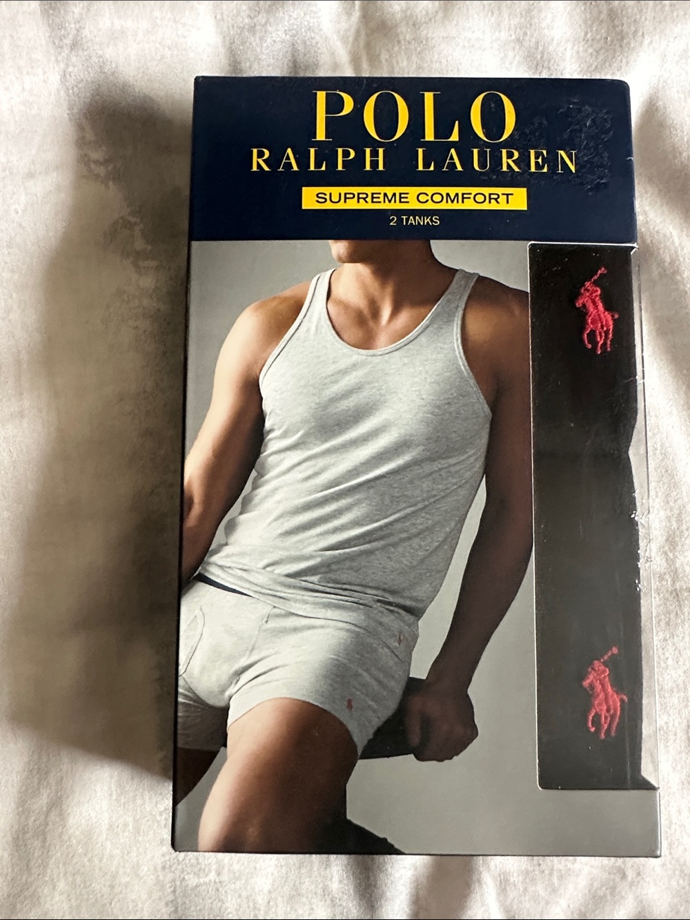 Polo Ralph Lauren Men's Supreme Comfort Pima Cotton Tank Top 2 Pack Medium Black